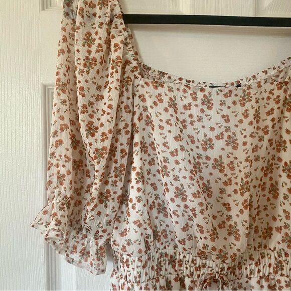 Floral Puff Sleeve Ruffle Dress - Picture 5 of 7